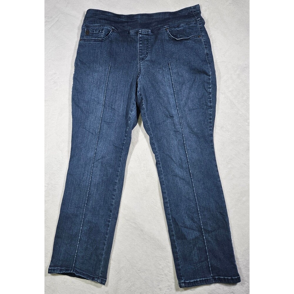 Belle by Kim Gravel Women’s Plus Size Petite 18P Pull-On Straight Leg Jeans